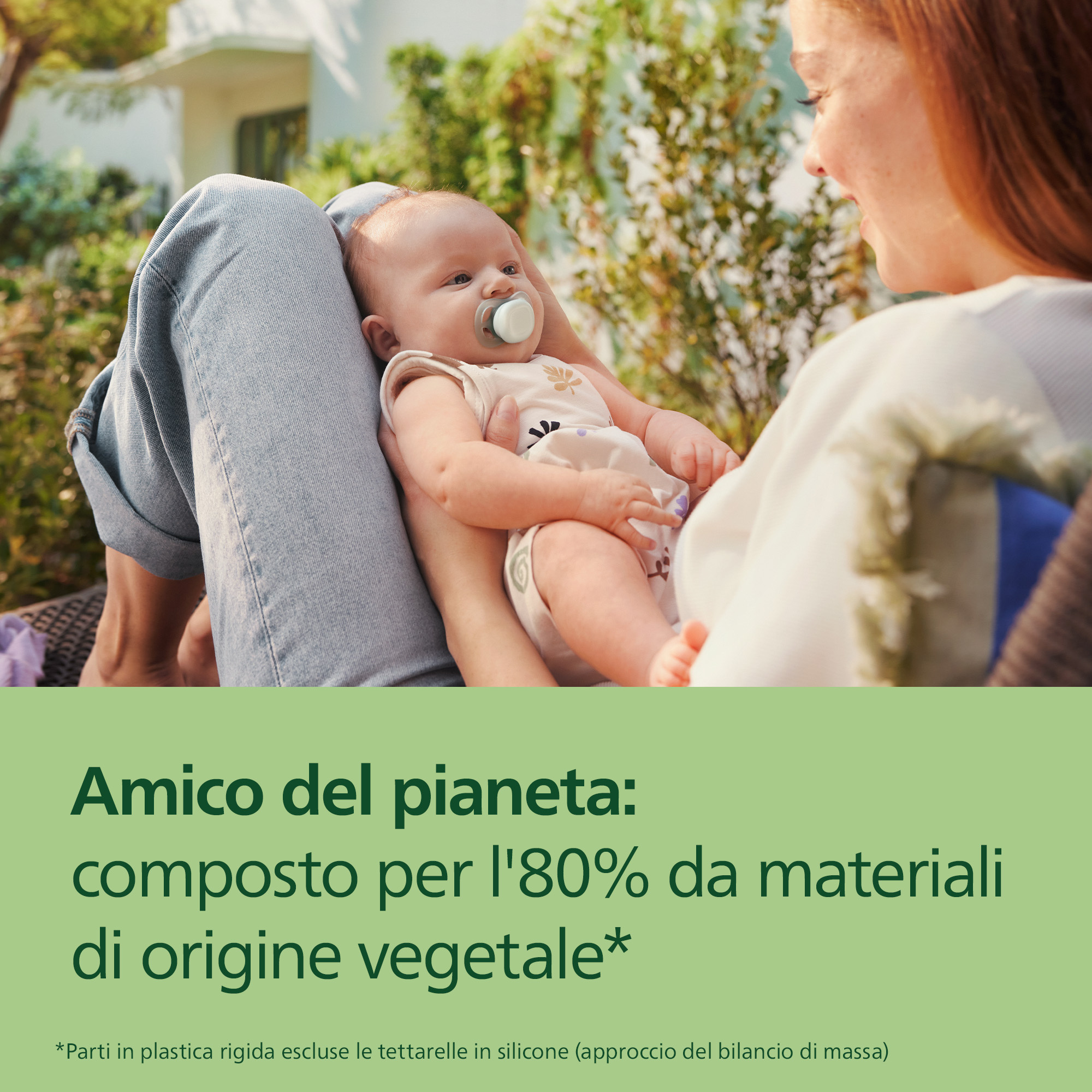 Succhietti ultra start 0-2m day pastello verde e blu , a base vegetale - set da 2 ciucci - philips avent - Avent