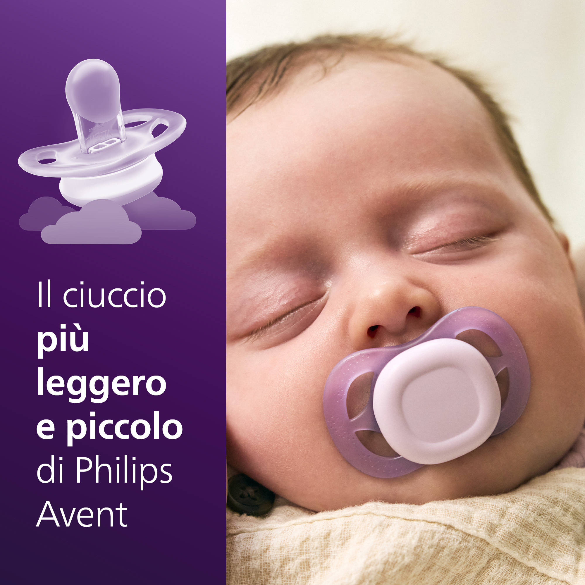 Succhietti ultra start 0-2m day pastello giallo e viola, a base vegetale - set da 2 ciucci - philips avent - Avent