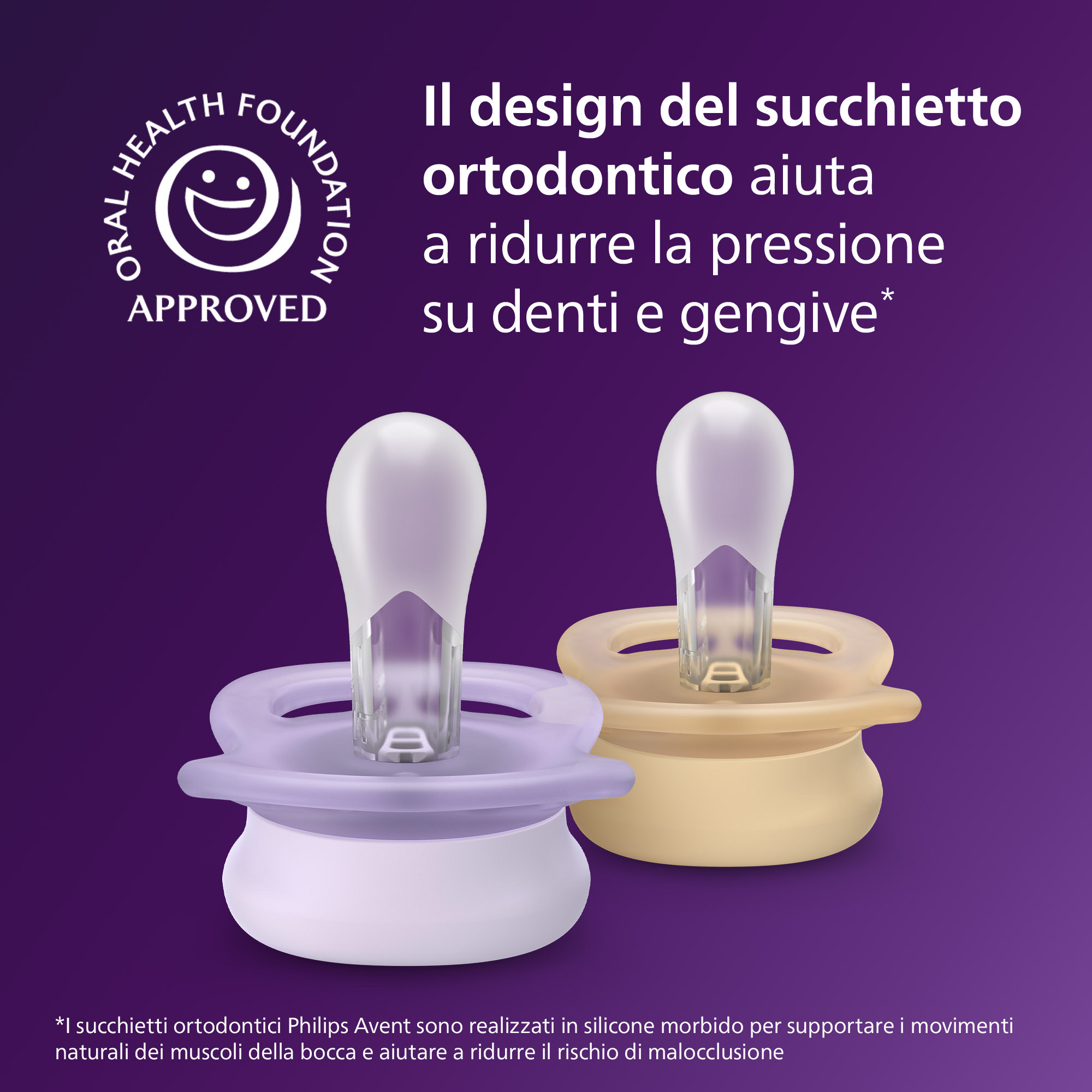 Succhietti ultra start 0-2m day pastello giallo e viola, a base vegetale - set da 2 ciucci - philips avent - Avent