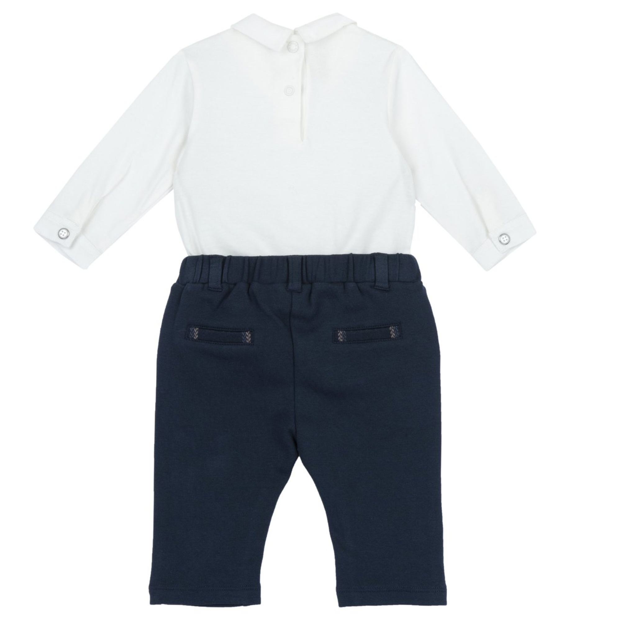 Set 2 pz body pantaloni lunghi papillon - chicco - Chicco