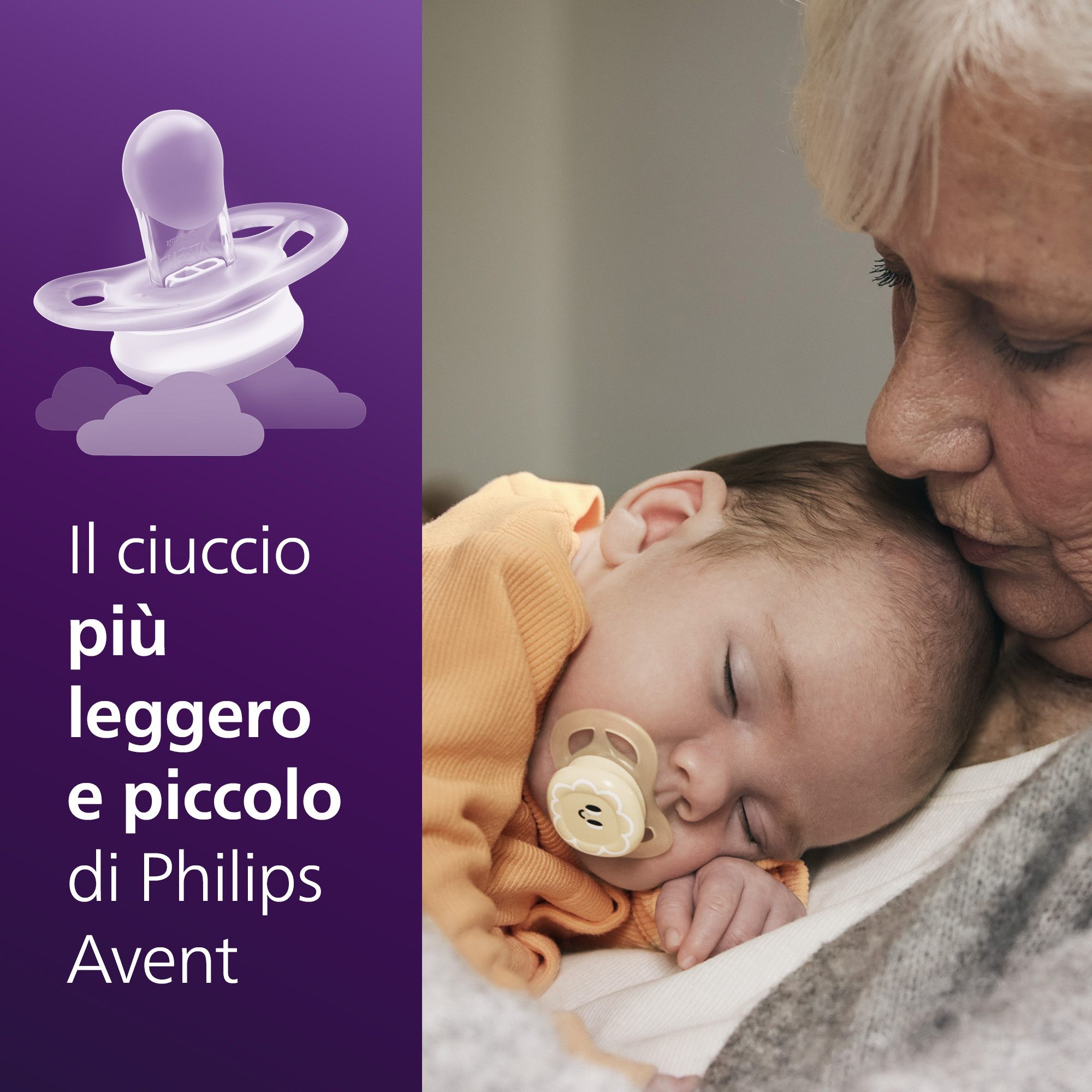 Succhietti ultra start 0-2m day pastello giallo e viola con decorazioni, a base vegetale - set da 2 ciucci - philips avent - Avent