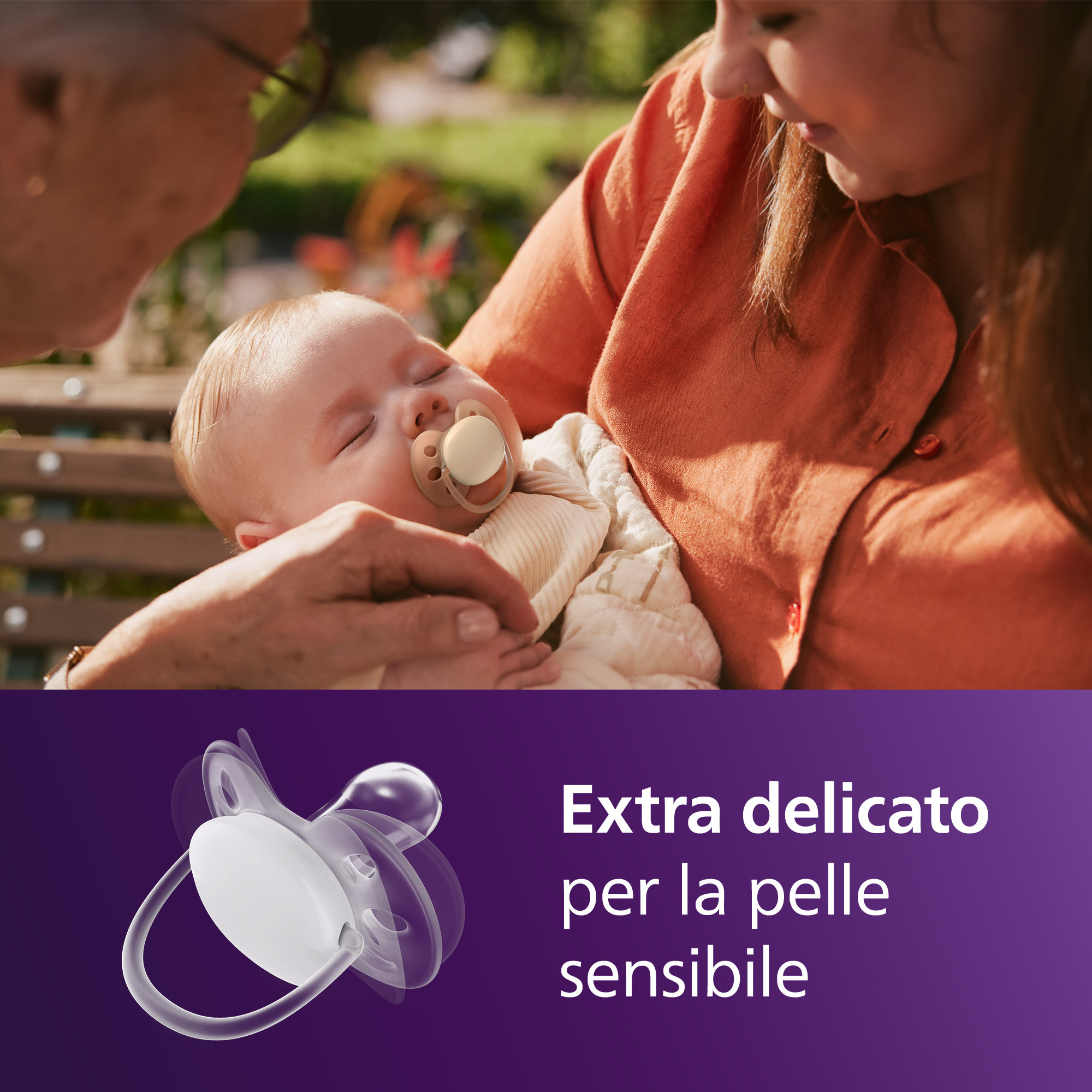 Succhietti ultra soft 0-6m pastello crema e rosa, a base vegetale - set da 2 ciucci - philips avent - Avent