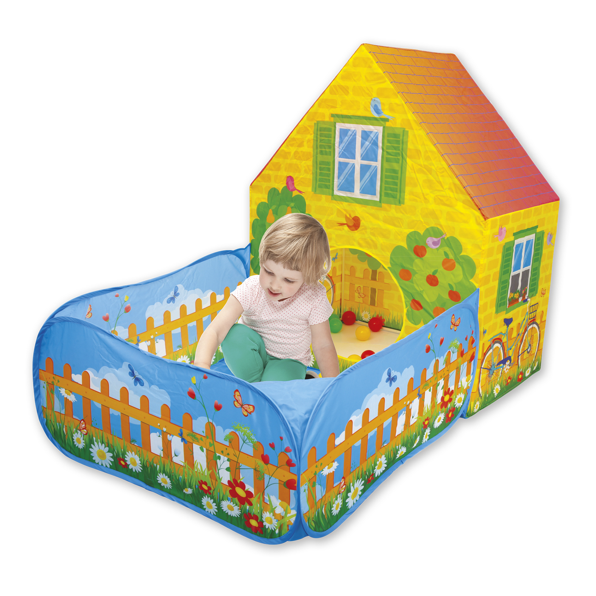 Tenda casetta con giardino e 30 palline - Sun&Sport