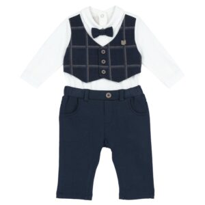 Set 2 pz body pantaloni lunghi papillon - chicco - Chicco