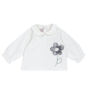 T.shirt manica lunga con fiore laterale - chicco - Chicco