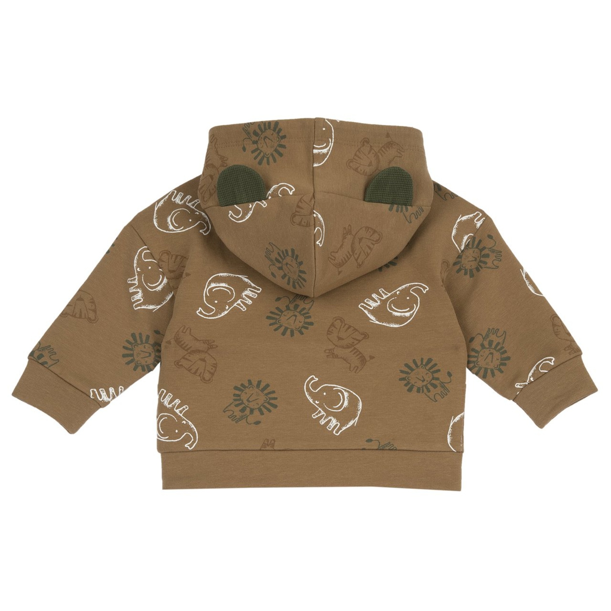 Cardigan con cappuccio e zip all over giungla - chicco - Chicco