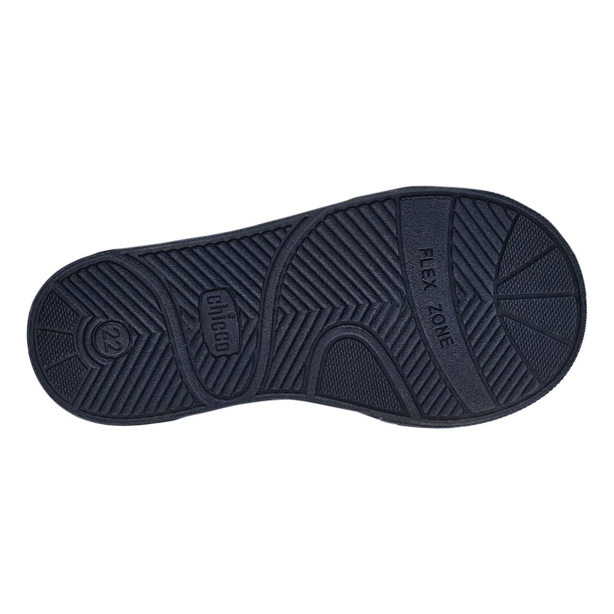 Polacchino foil blu stringhe e velcro con tocco bianco - chicco - Chicco