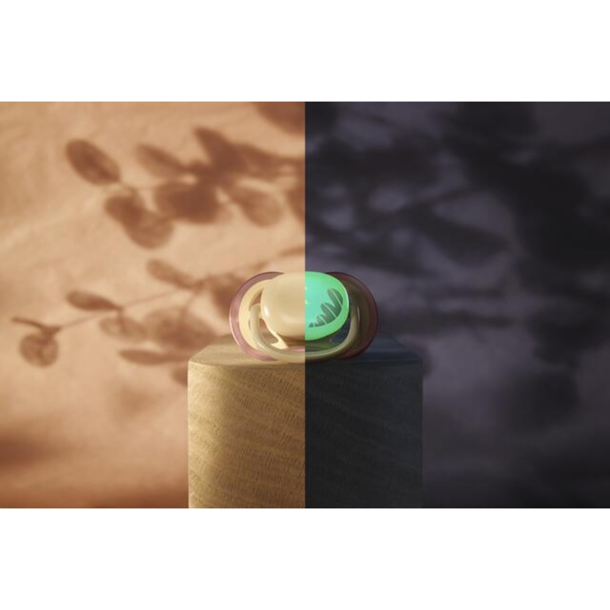 Succhietti ultra air day&night 0-6m pastello giallo e verde con luna, a base vegetale - set da 2 ciucci - philips avent - Avent