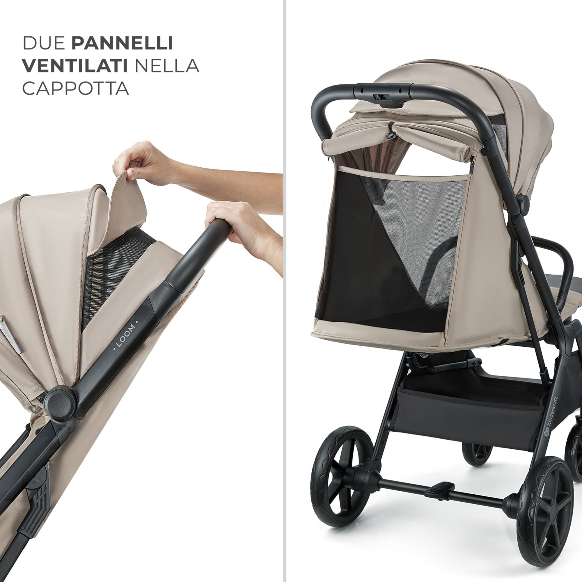 Passeggino leggero loom linen beige - kinderkraft - KinderKraft