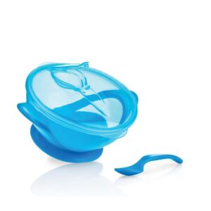 Nuby scodella 300ml con ventosa, coperchio e cucchiaino, assortita - Nuby