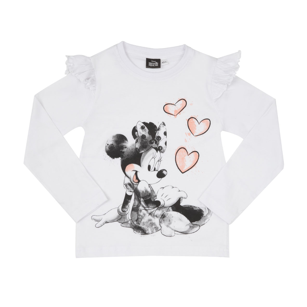 T-shirt manica lunga bimba bianca "minnie" - Disney