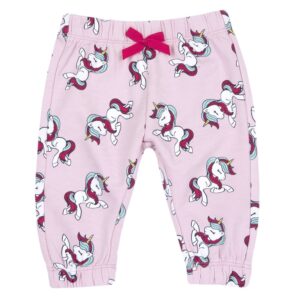Pantalone felpa fantasia unicorni a fondo rosa - chicco - Chicco