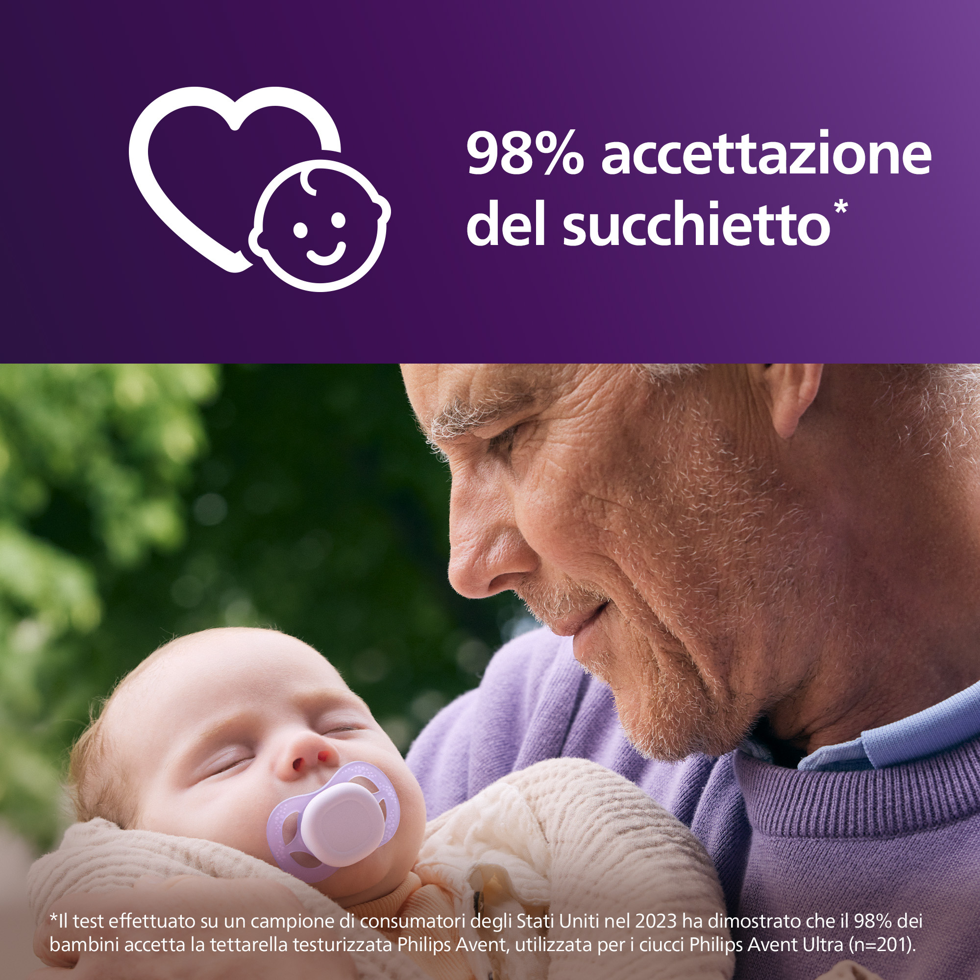 Succhietti ultra start 0-2m day pastello giallo e viola, a base vegetale - set da 2 ciucci - philips avent - Avent