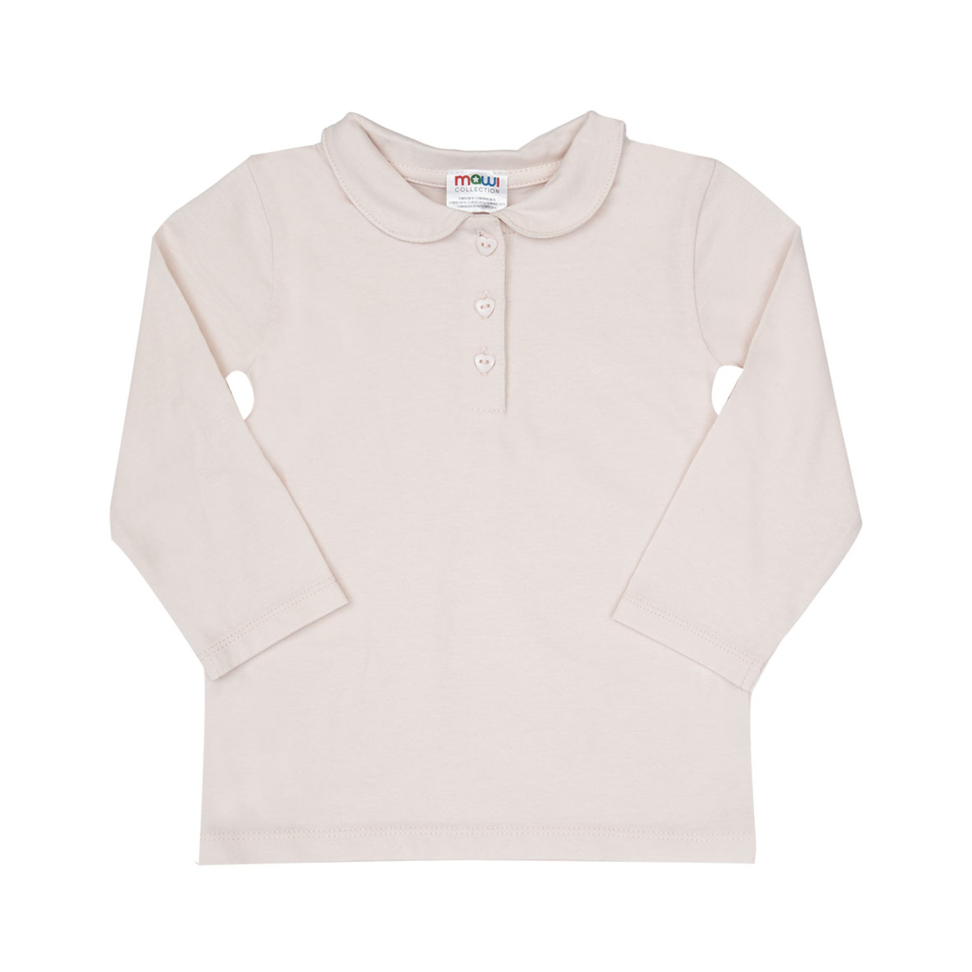 Polo rosa bambina maniche lunghe - Mawi