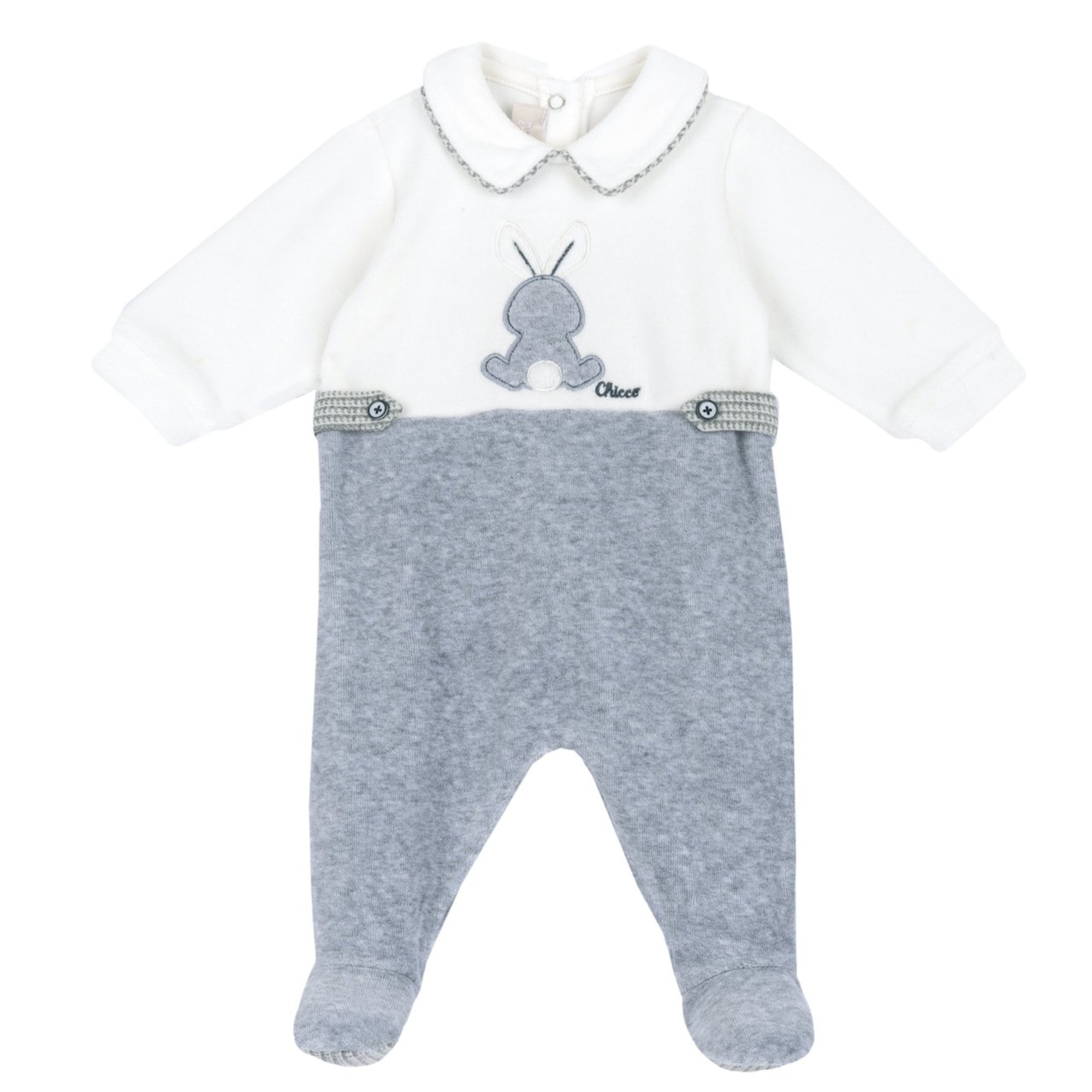 Tutina con apertura patello con coniglietto - chicco - Chicco