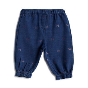 Pantaloni lunghi effetto denim all over fiocchi - chicco - Chicco
