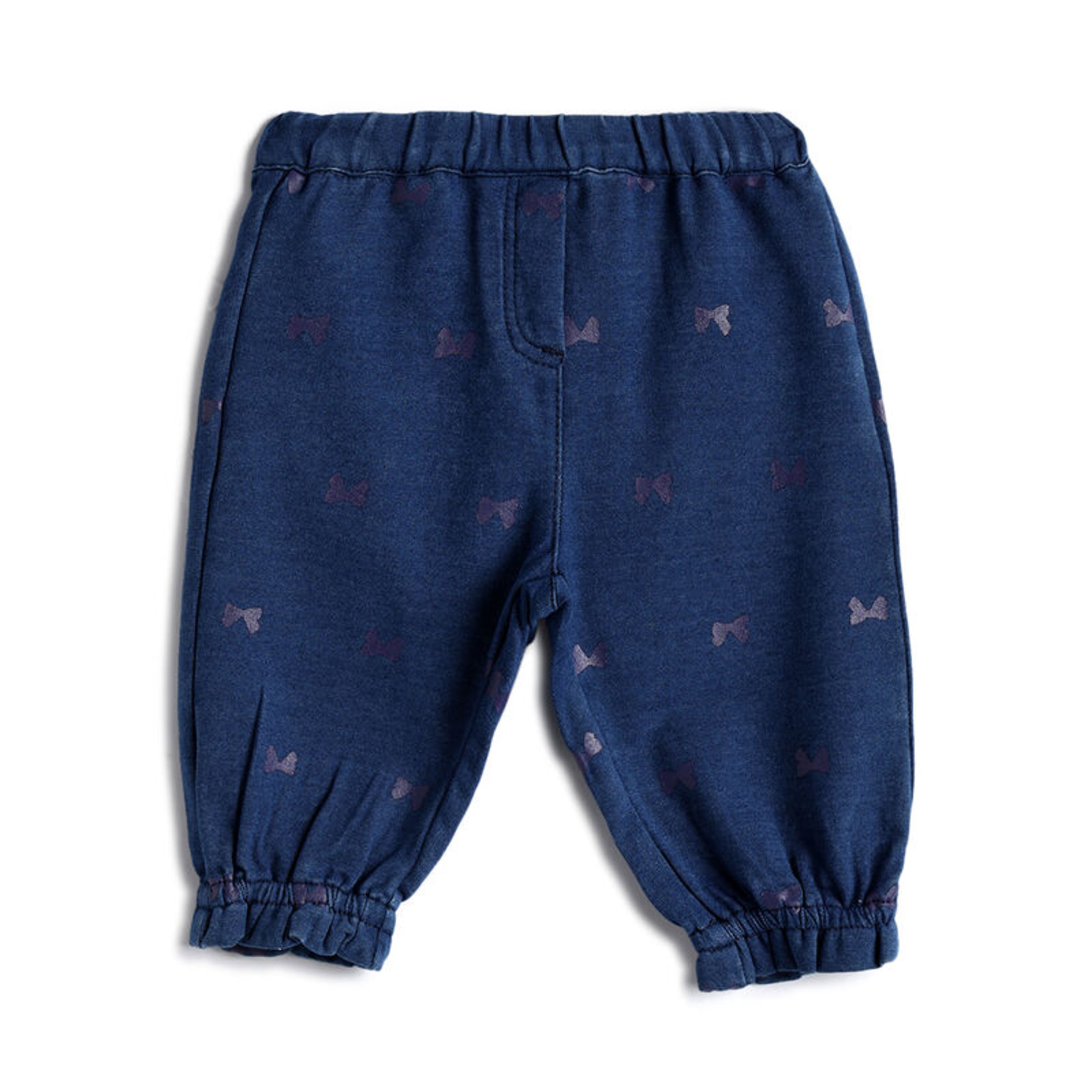 Pantaloni lunghi effetto denim all over fiocchi - chicco - Chicco