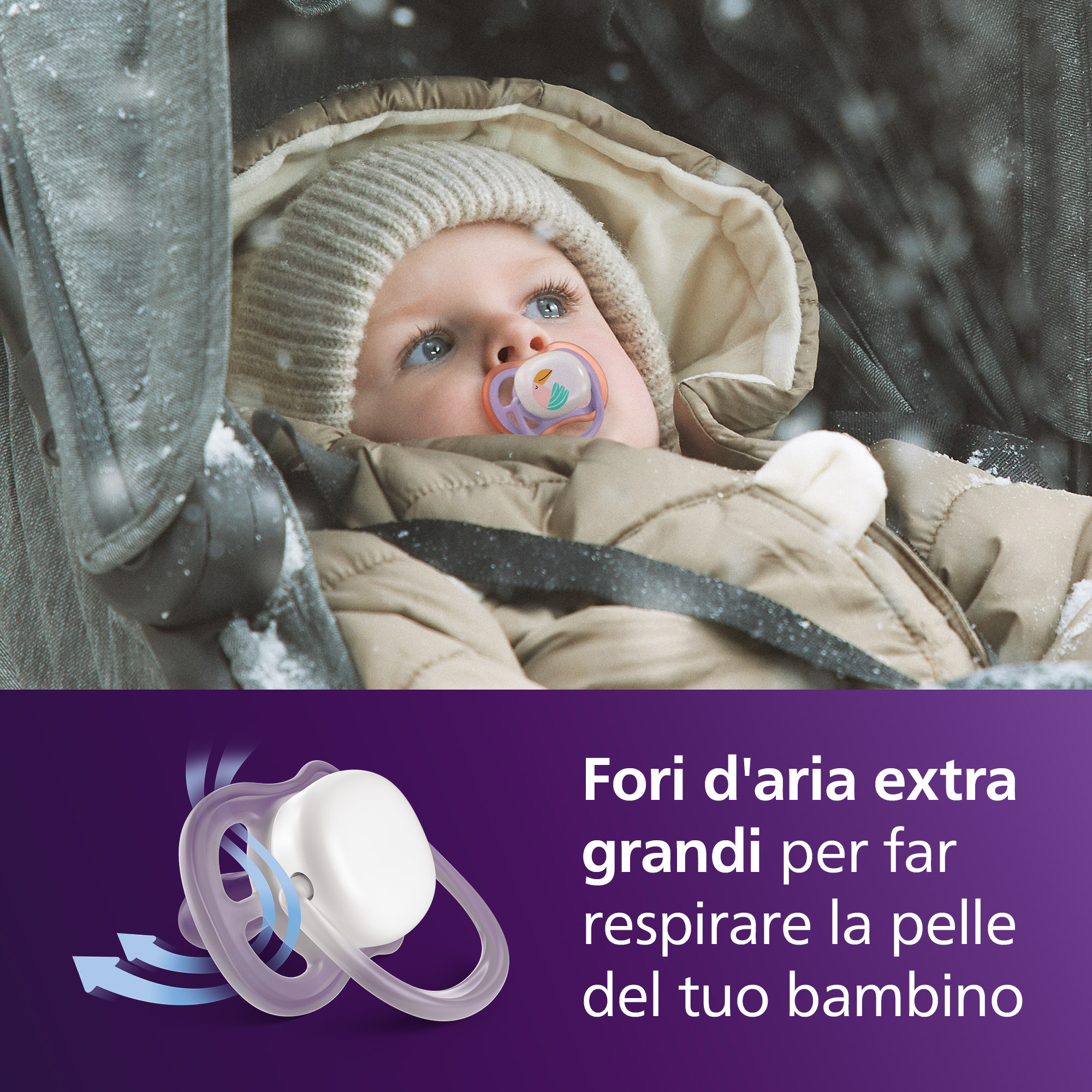 Succhietti ultra air night 18m+ tucano e ghepardo, a base vegetale - set da 2 ciucci - philips avent - Avent