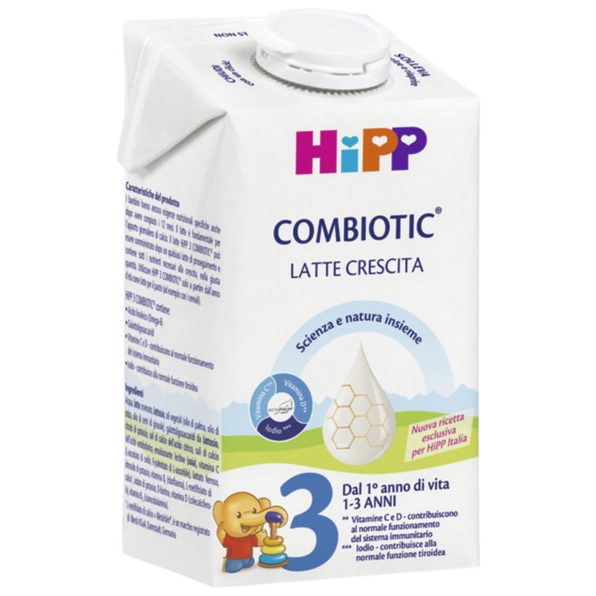Latte crescita liquido combiotic®   3 - 500 ml hipp - Hipp