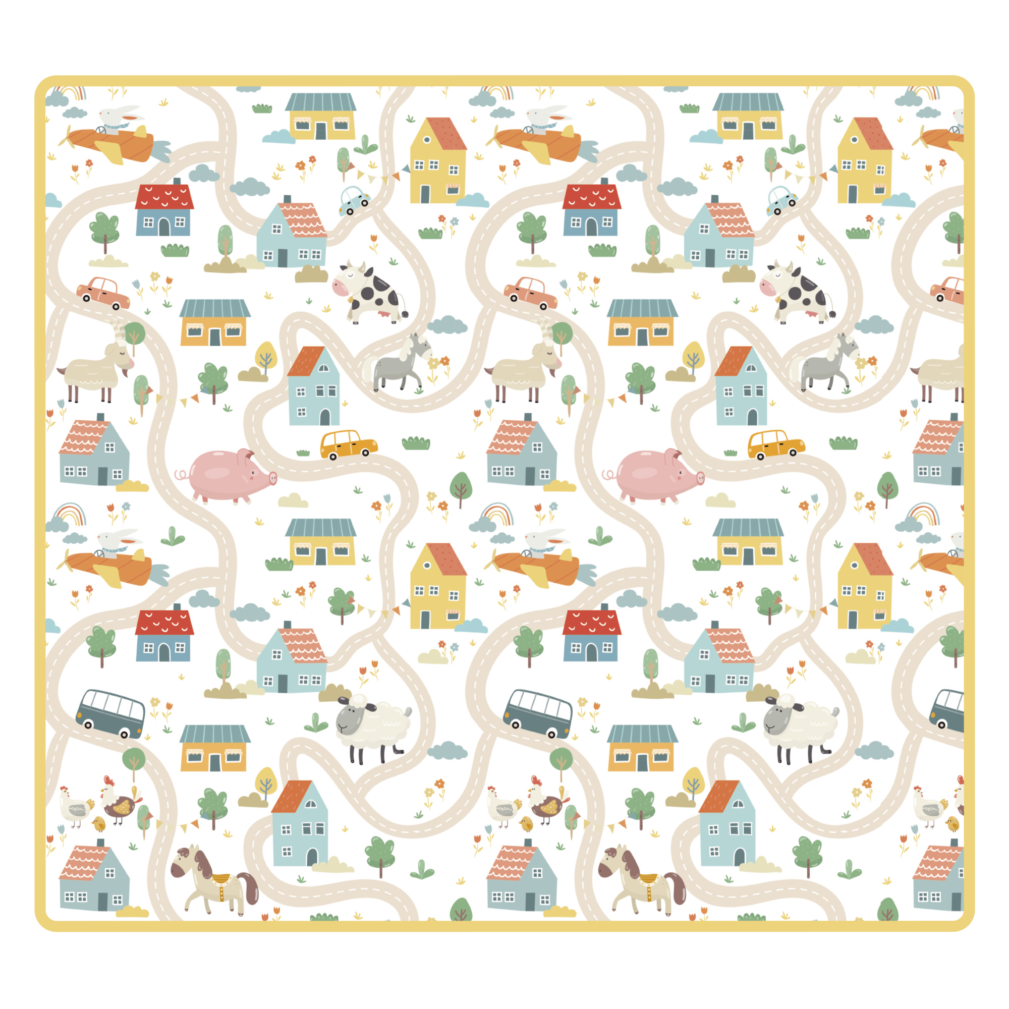 Tappetone double face 180x200 cm – morbido e sicuro per bambini - Baby Smile