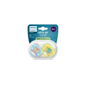 Succhietti ultra air 18m+ scimmia e ranocchio, a base vegetale - set da 2 ciucci - philips avent - Avent