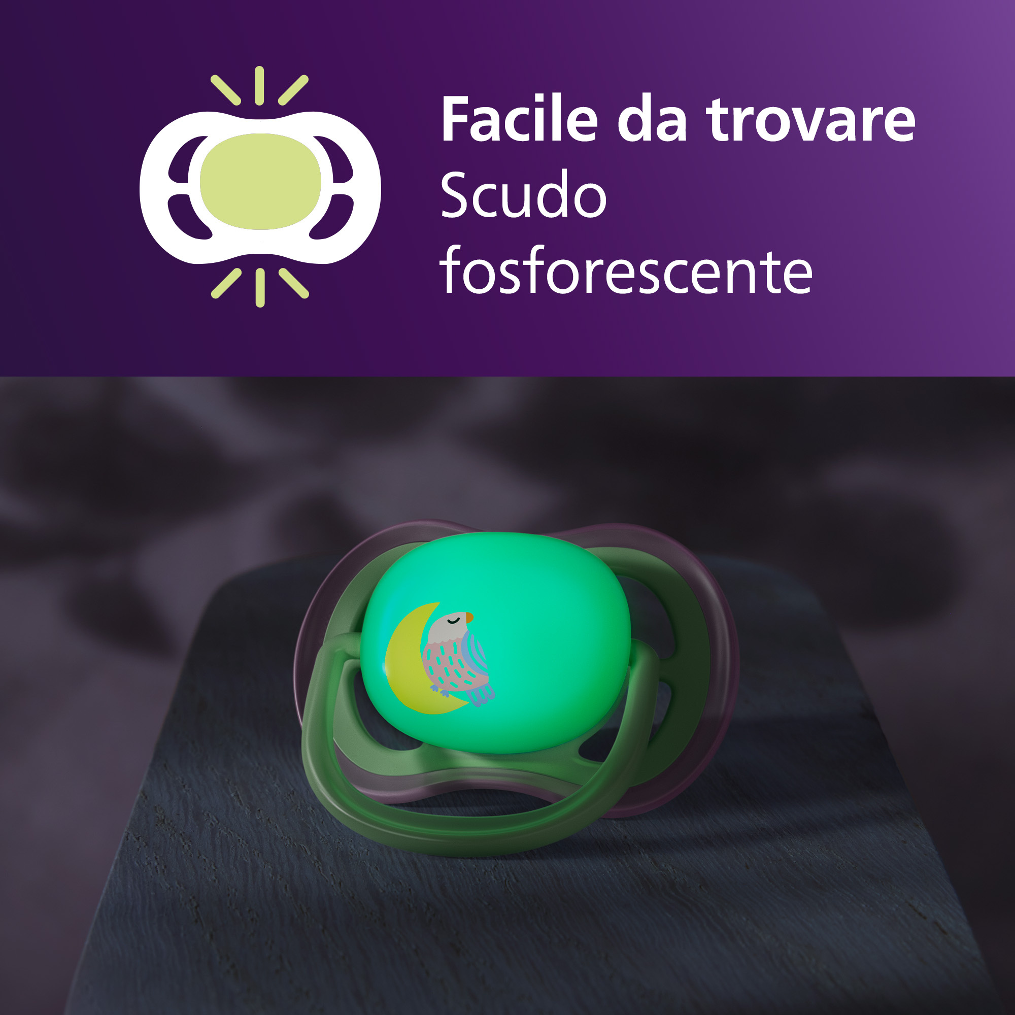 Succhietti ultra air night 6-18m uccellino e farfalla, a base vegetale - set da 2 ciucci - philips avent - Avent
