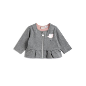 Felpa stampata grigia con zip in lurex - chicco - Chicco