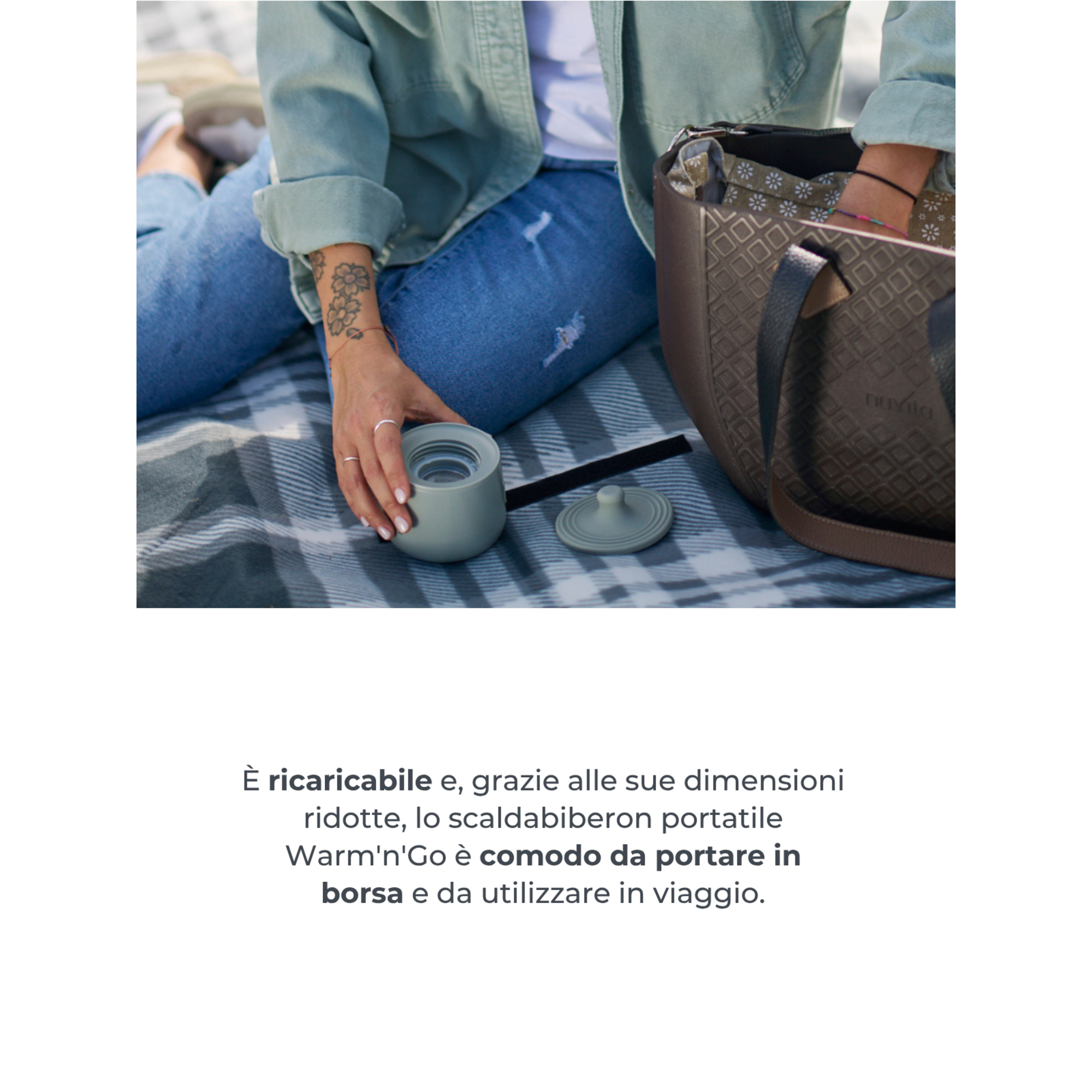 Scaldabiberon portatile universale warm'n'go 1162   - sage green - nuvita - Nuvita