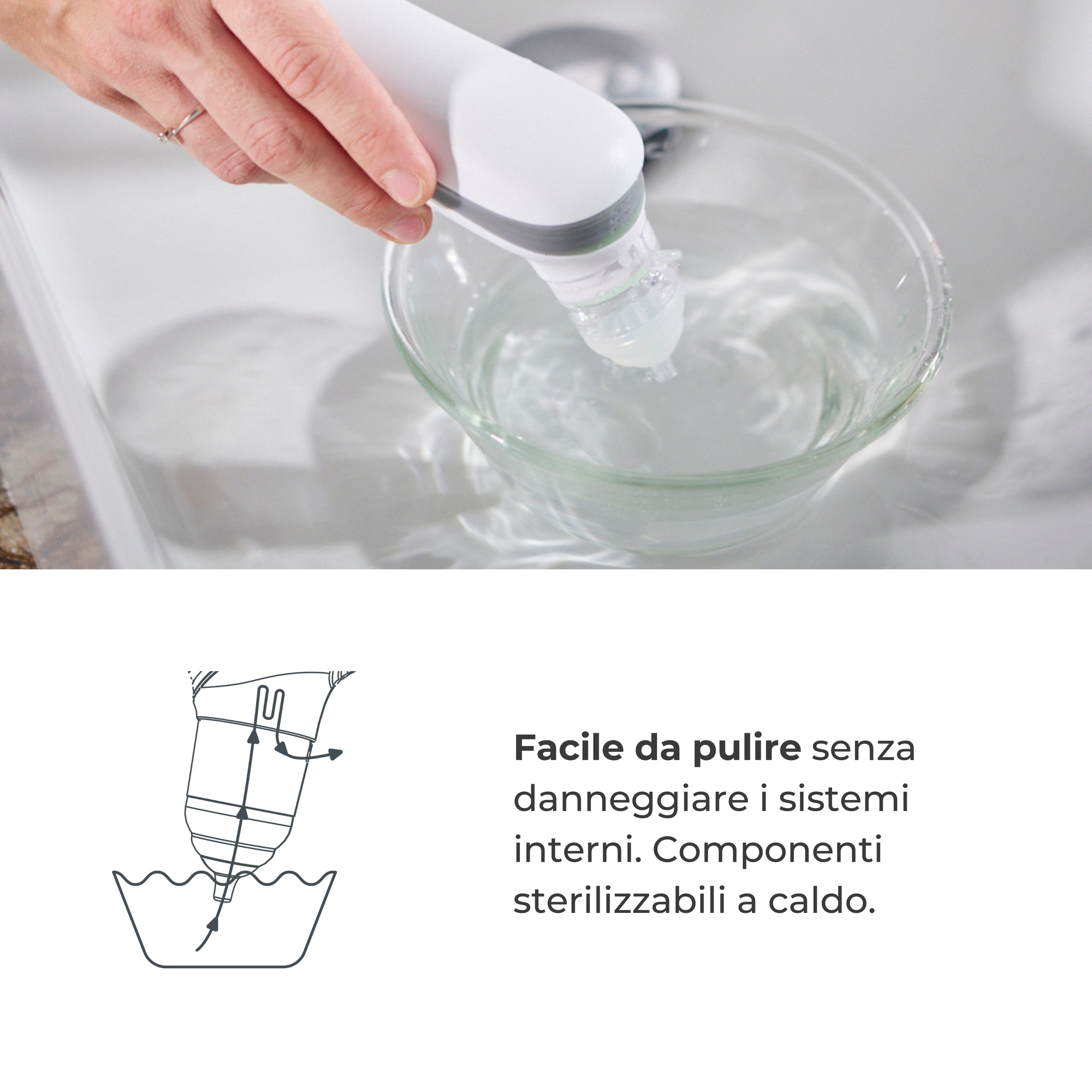 Aspiratore nasale elettrico con batteria ricaricabile nuvitamed - Nuvita