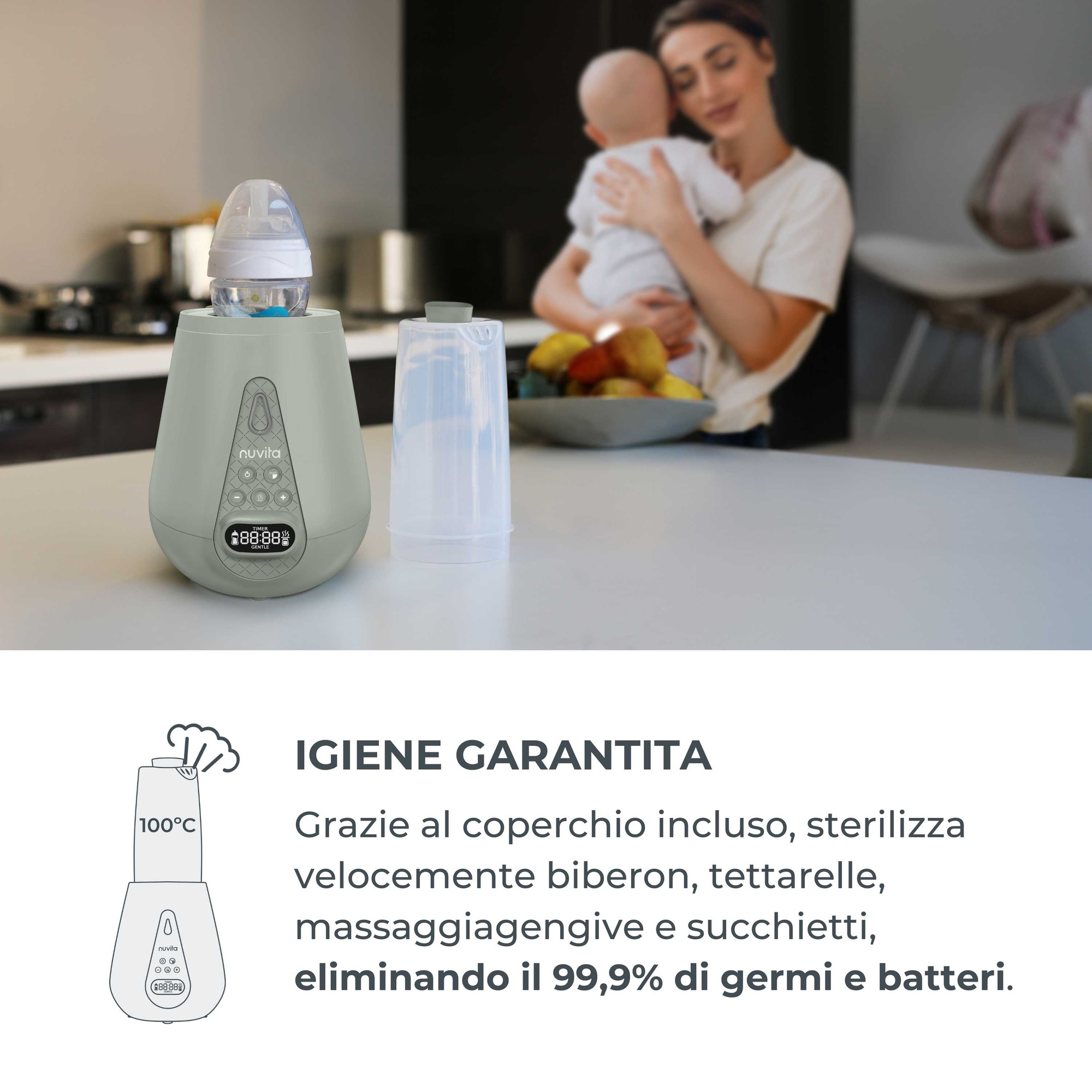 Scaldabiberon e sterilizzatore ultraveloce - nuvita - Nuvita