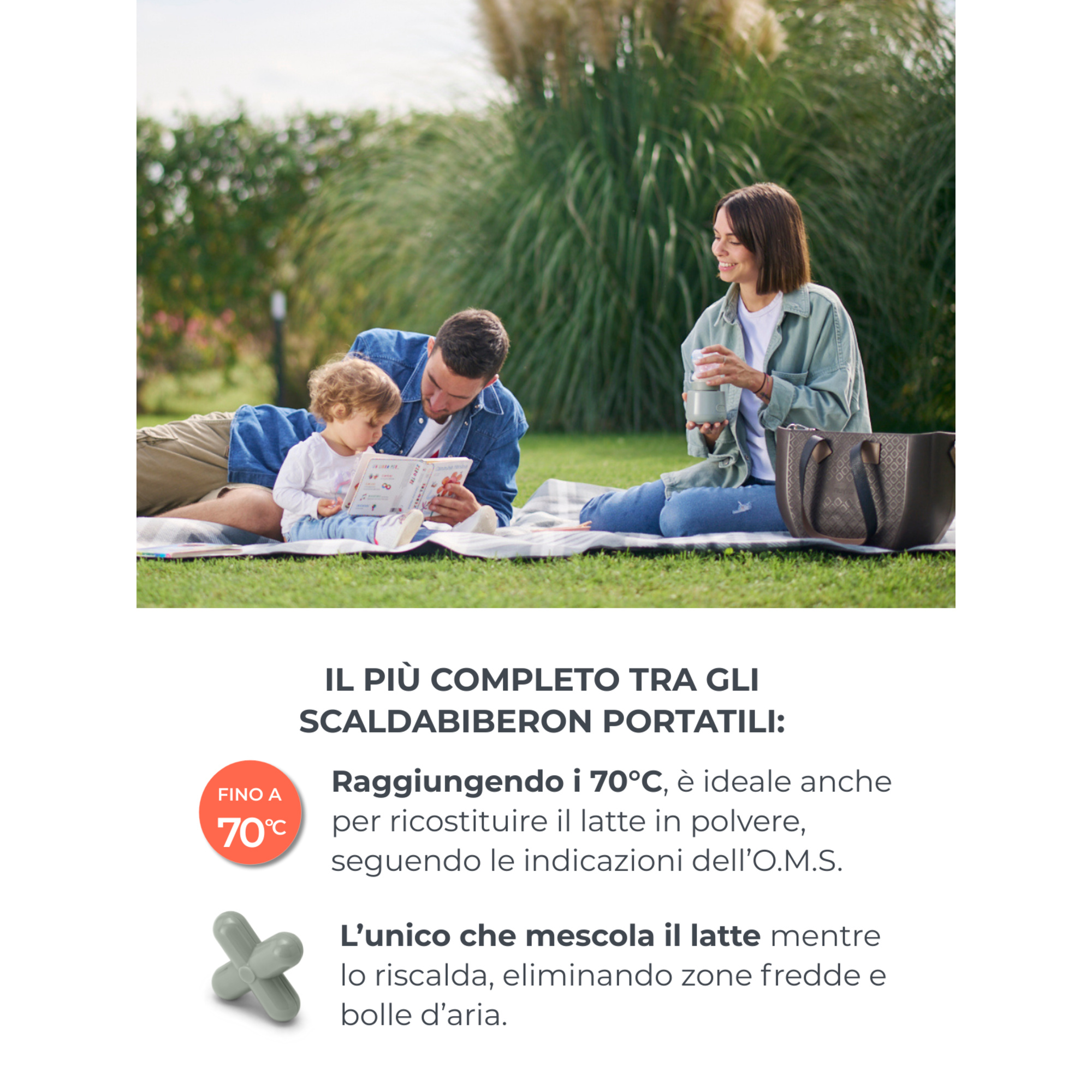 Scaldabiberon portatile mix70 universale con funzione di mescolamento 1164 - nuvita - Nuvita