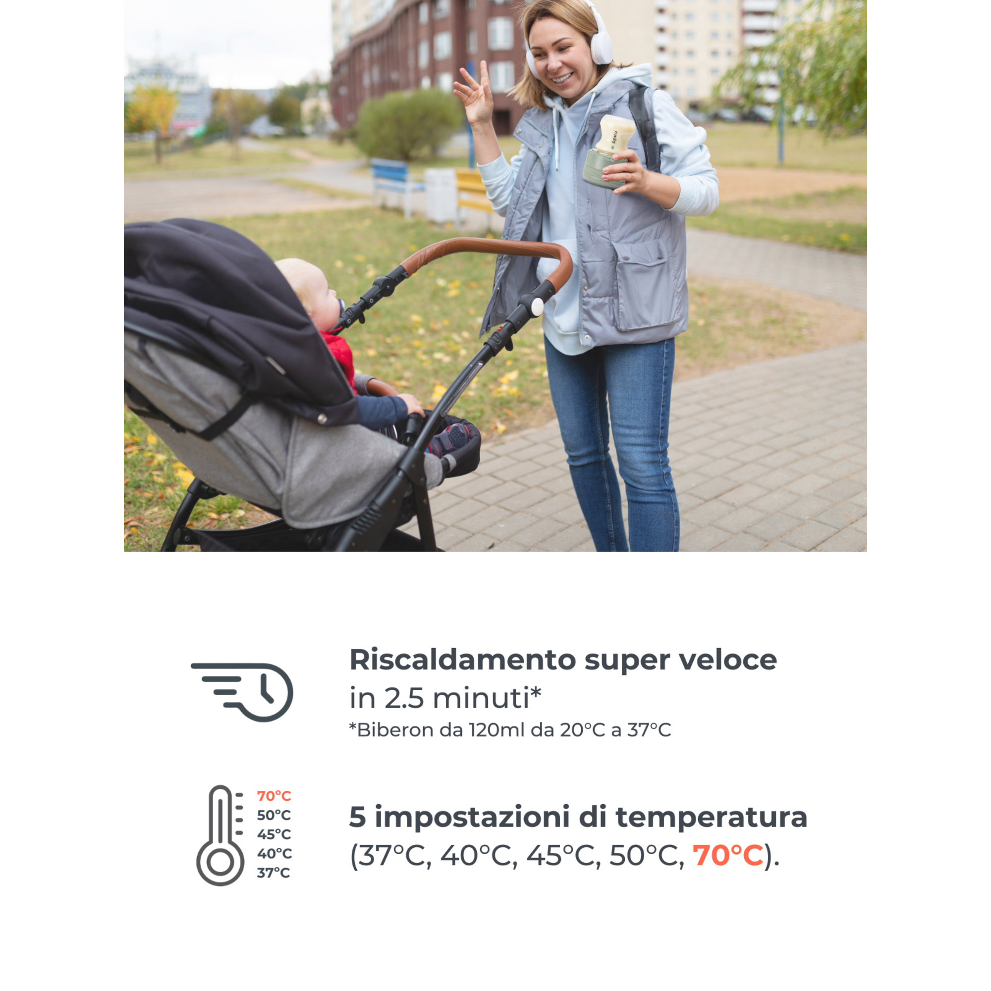 Scaldabiberon portatile universale warm70 - nuvita - Nuvita