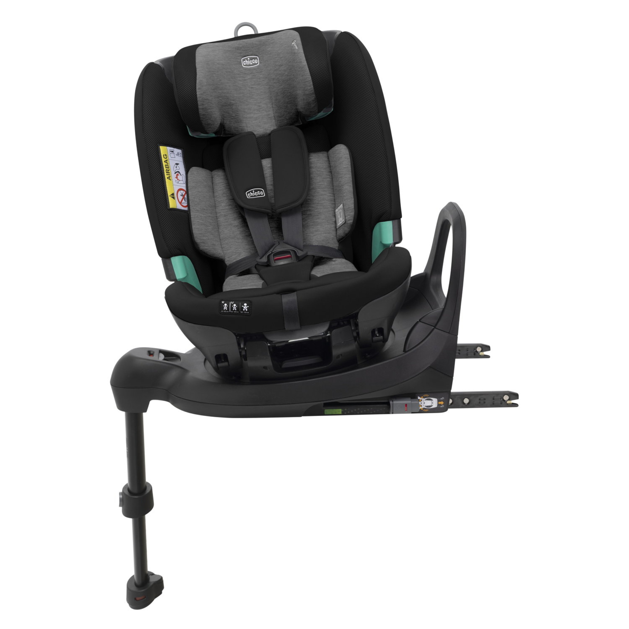 Seggiolino fulseat 360 black satin 61-150cm - chicco - Chicco