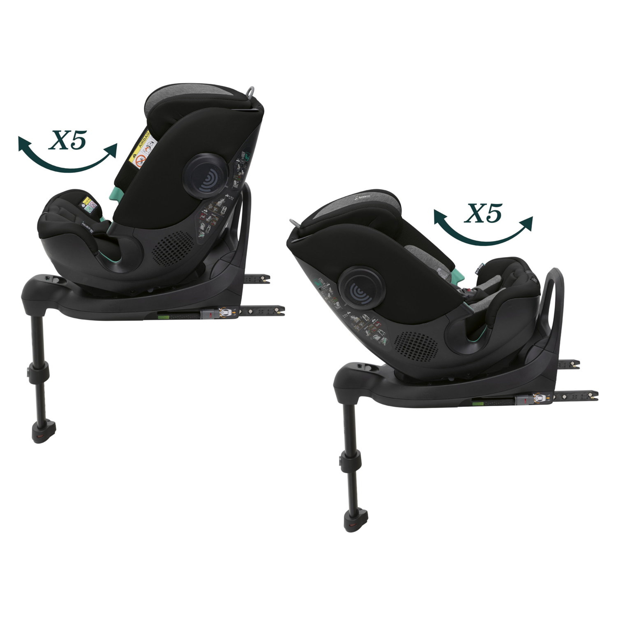 Seggiolino fulseat 360 black satin 61-150cm - chicco - Chicco