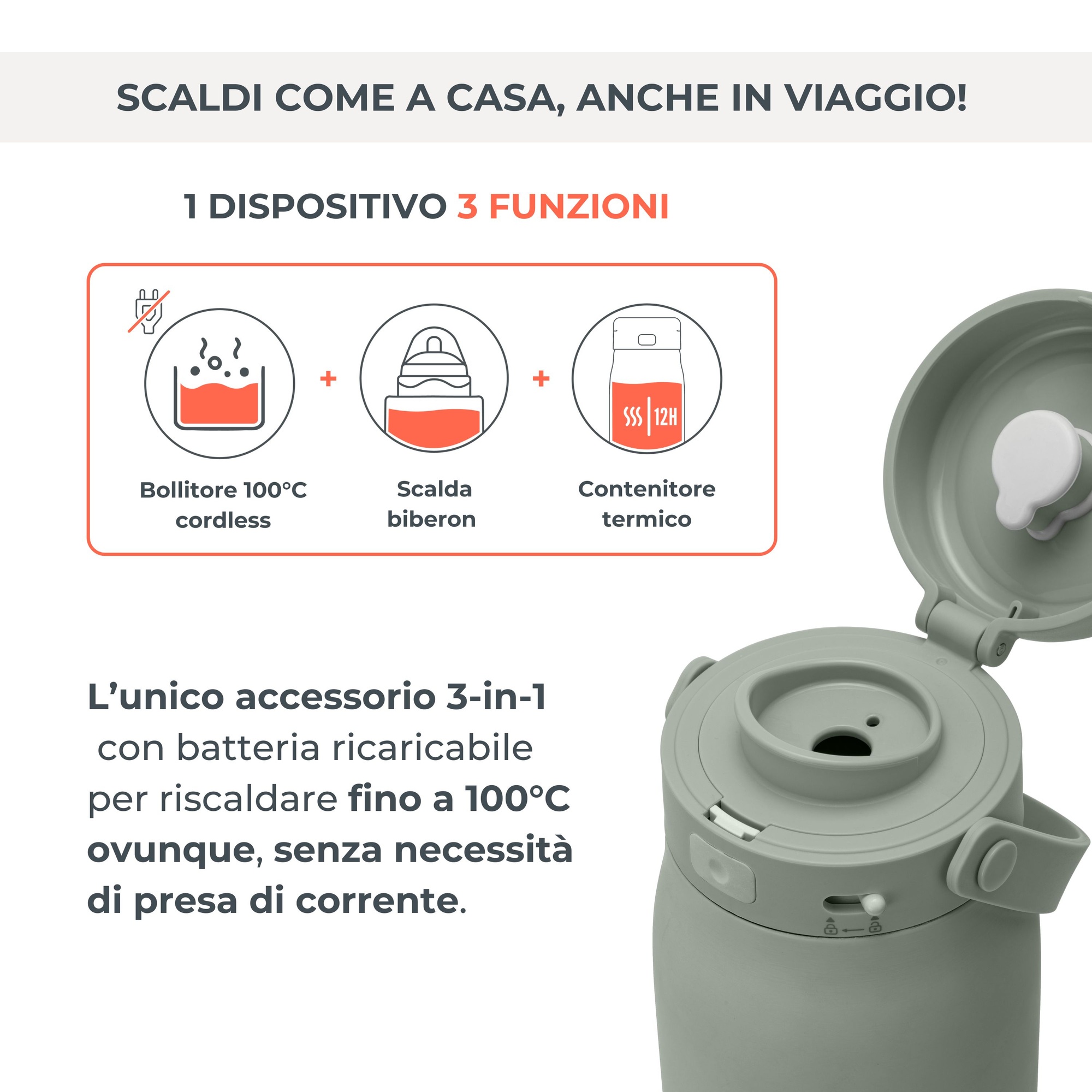 Bollitore e scalda latte portatile hot'n'go - nuvita - Nuvita