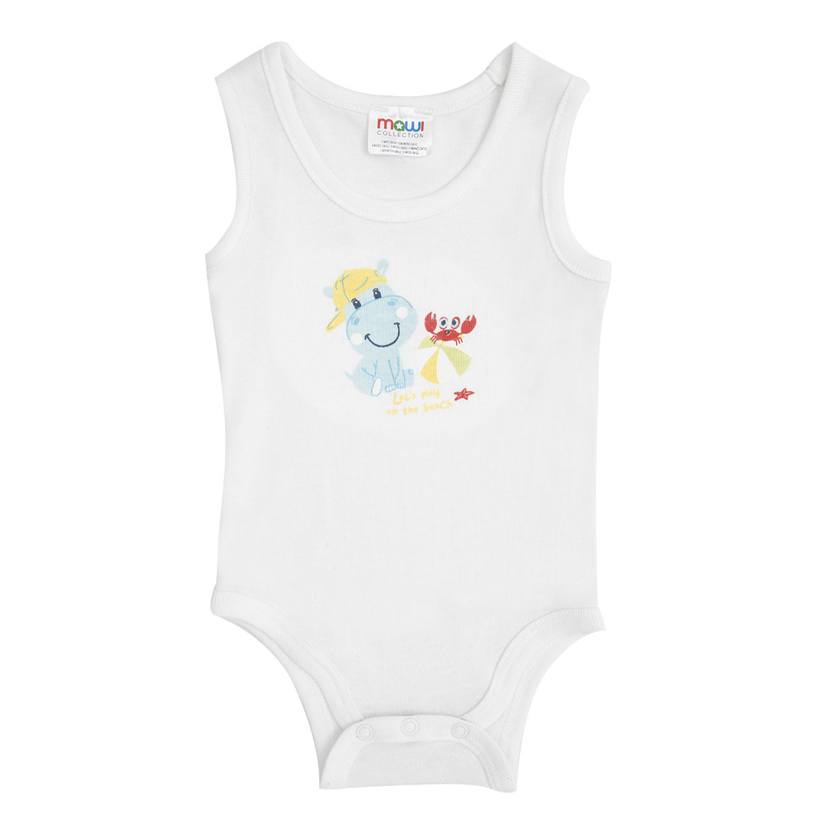 Body spalla larga neonato ippopotamo - Mawi