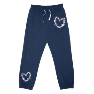 Pantalone bimba blu stampa cuori - Mawi