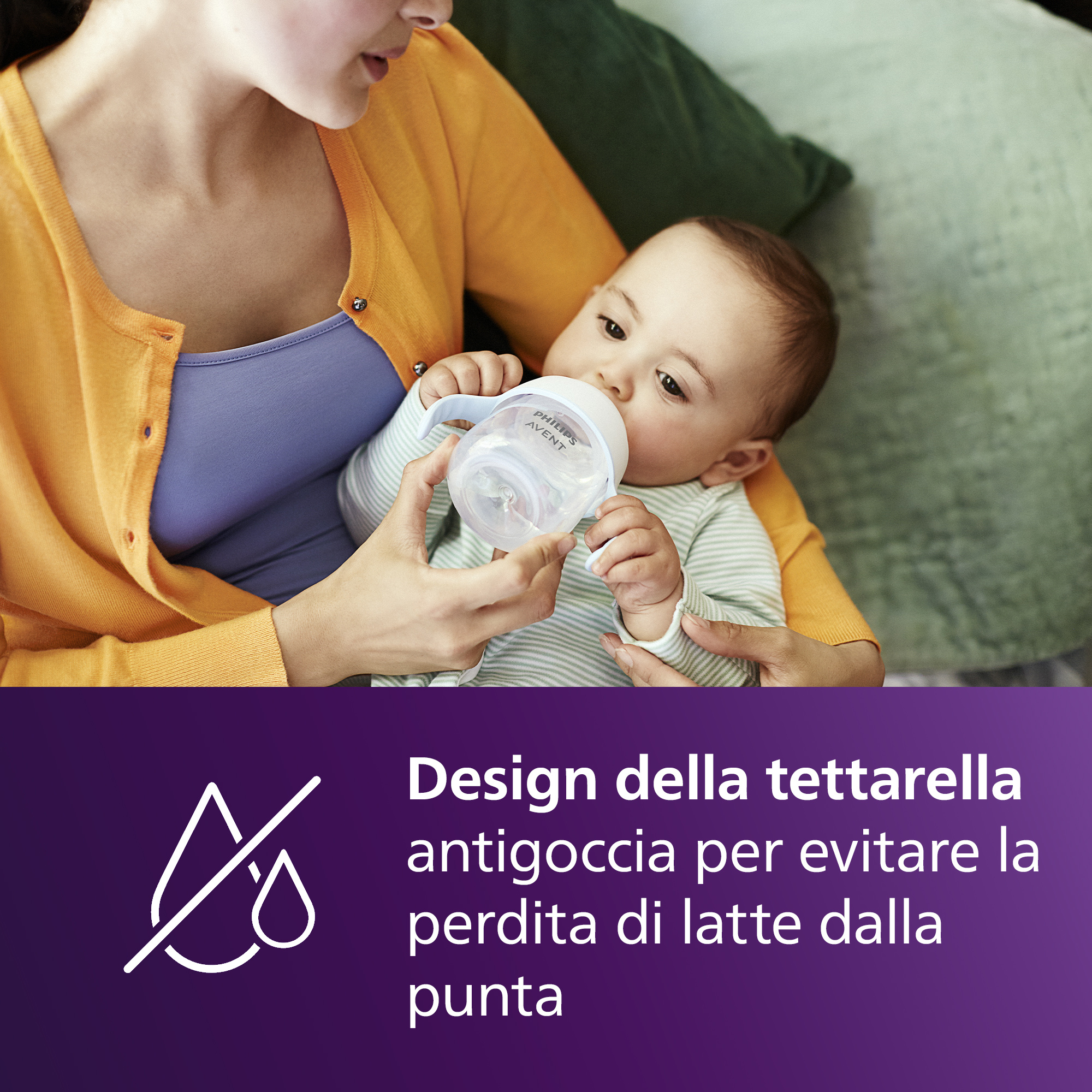 Bicchiere evolutivo natural response 125 ml, con tettarella flusso 5 (extra-veloce). età consigliata: 6m+. tazza biberon 1 pz - philips avent - Avent