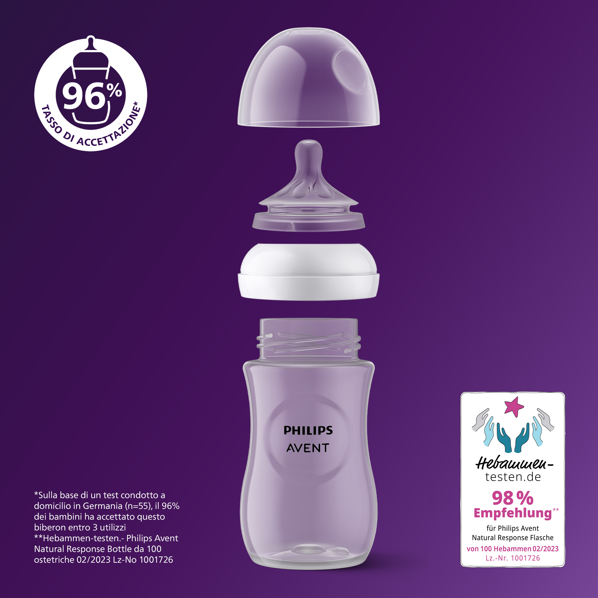 Biberon natural response deco giraffa 260 ml, con tettarella flusso 3 (medio). età consigliata: 3-6m. biberon 1 pz: scy903/66 - philips avent - Avent