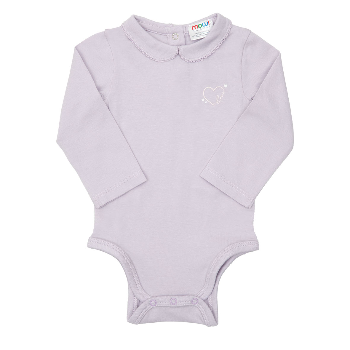 Body jersey stretch bimba lilla stampa piccola - Mawi
