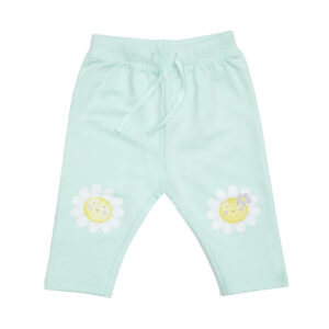 Pantaloni bimba verde acqua margherite - Mawi
