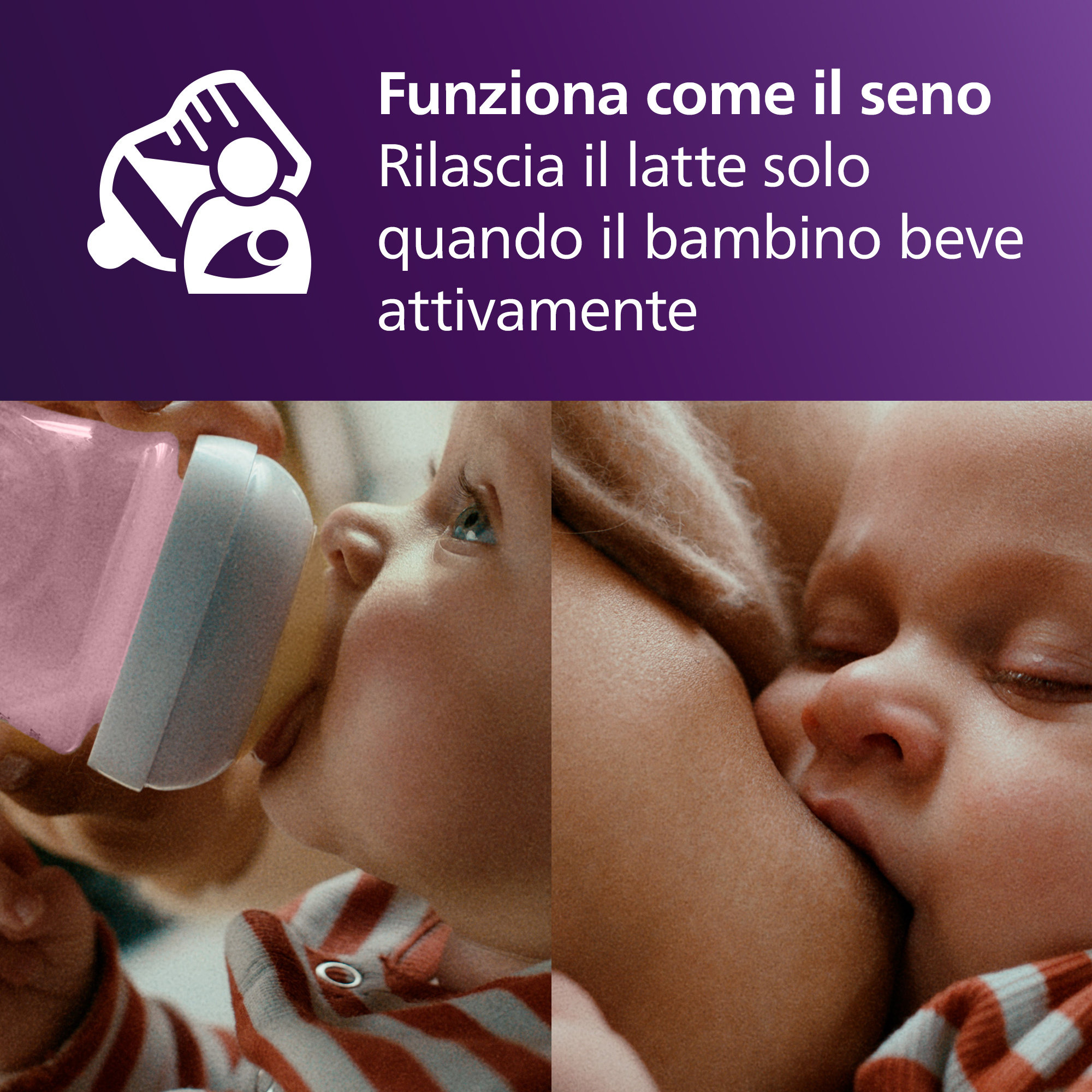 Biberon natural response rosa 260 ml, con tettarella flusso 3 (medio). età consigliata: 3-6m. biberon 1 pz: scy903/11 - philips avent - Avent