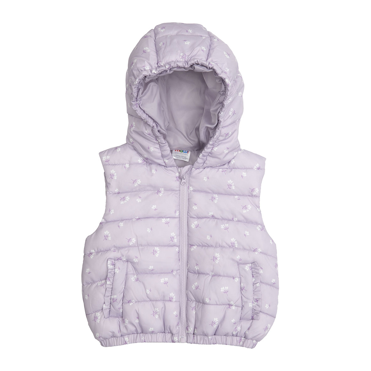 Gilet imbottito con cappuccio bimba lilla - Mawi