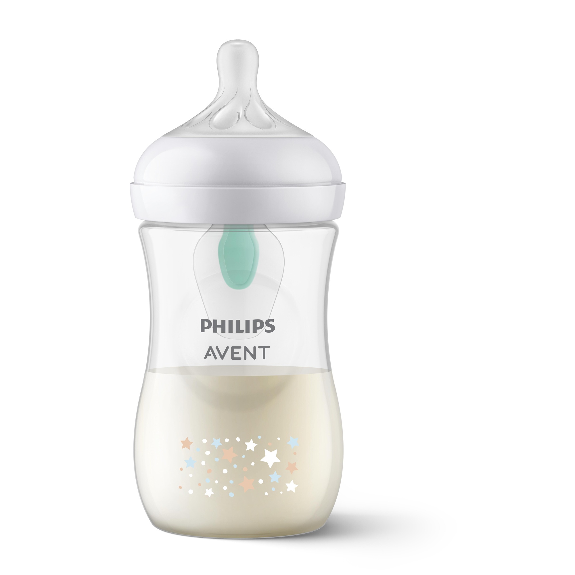 Biberon natural con tettarella a risposta naturale e valvola airfree  decorazione orsetto da 260 ml 1m+ | senza bpa - philips avent - Avent