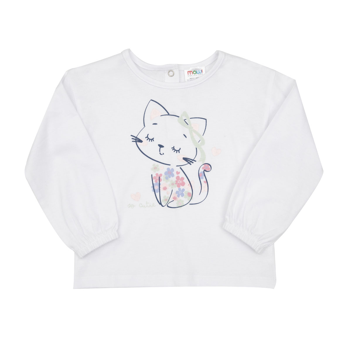 Maglia bianca bimba con stampa - Mawi