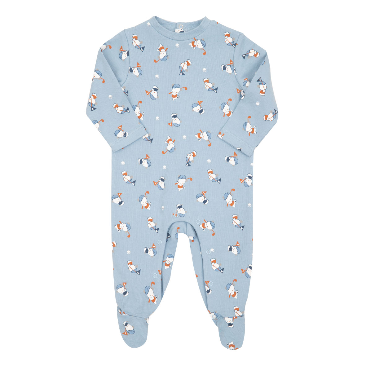 Tenera tutina interlock bimbo azzurra stampa animaletti - Mawi