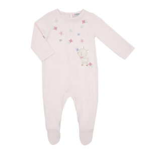 Tenera tutina interlock bimba rosa stampata - Mawi