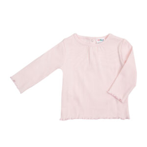 T-shirt costina manica lunga bimba rosa - Mawi