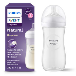 Biberon natural response 330 ml, con tettarella flusso 4 (veloce). età consigliata: 6m+. biberon 1 pz: scy906/01 - philips avent - Avent