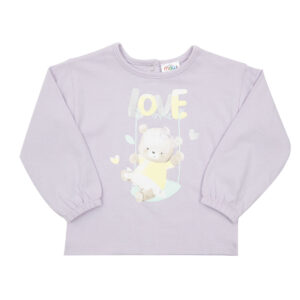 Maglia lilla bimba orsetto - Mawi